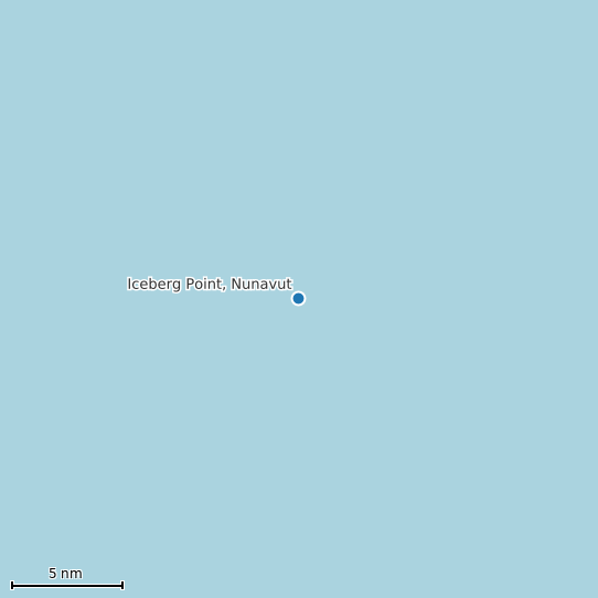 Map of Iceberg Point, Nunavut Tide Prediction Station