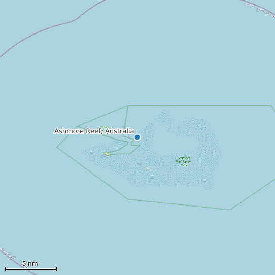 Map of Ashmore Reef, Australia Tide Prediction Station