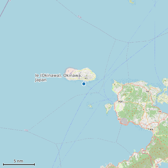 Map of Ie (Okinawa), Okinawa, Japan Tide Prediction Station