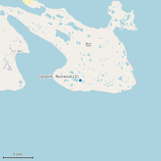 Map of Igloolik, Nunavut (2) Tide Prediction Station