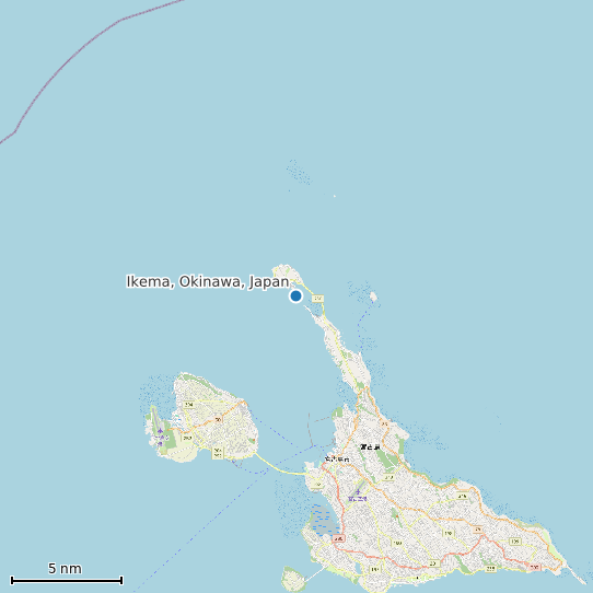 Map of Ikema, Okinawa, Japan Tide Prediction Station
