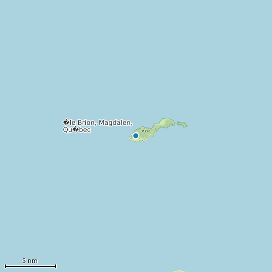 Map of �le Brion, Magdalen, Qu�bec Tide Prediction Station