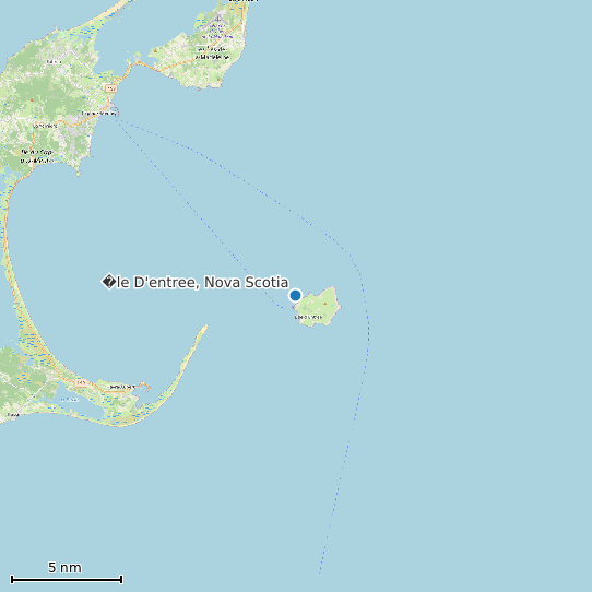 Map of �le D'entree, Nova Scotia Tide Prediction Station