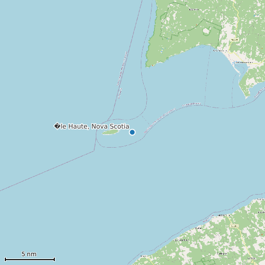 Map of �le Haute, Nova Scotia Tide Prediction Station