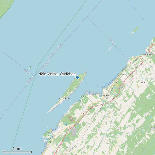 Map of �le Verte, Qu�bec Tide Prediction Station