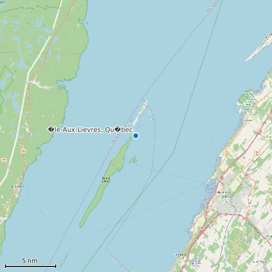 Map of �le-Aux-Lievres, Qu�bec Tide Prediction Station