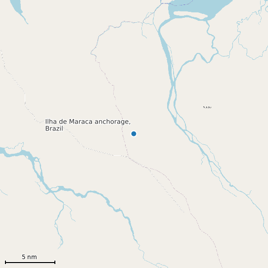 Map of Ilha de Maraca anchorage, Brazil Tide Prediction Station