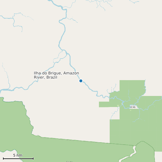 Map of Ilha do Brigue, Amazon River, Brazil Tide Prediction Station