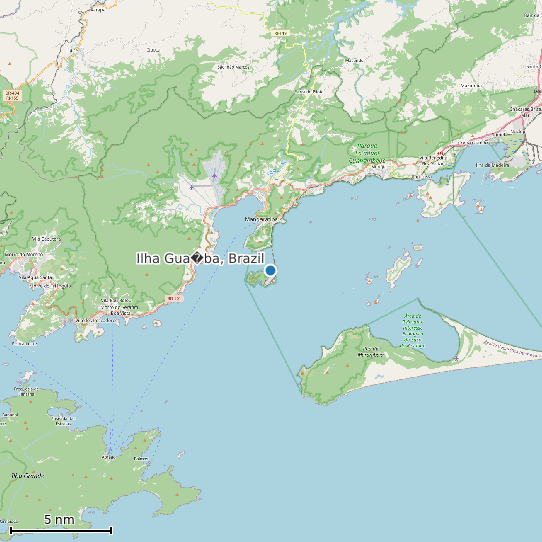 Map of Ilha Gua�ba, Brazil Tide Prediction Station