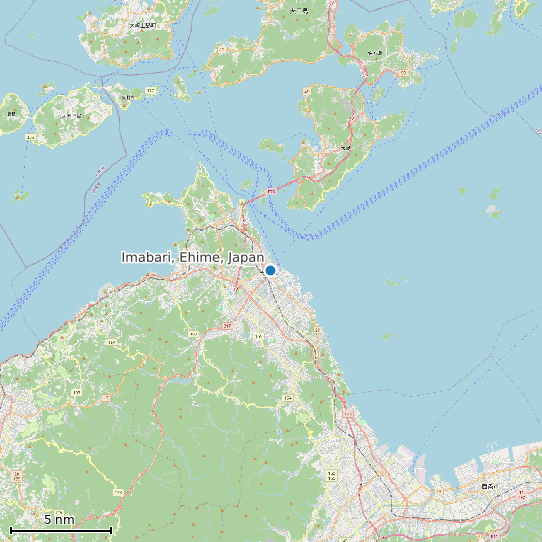 Map of Imabari, Ehime, Japan Tide Prediction Station