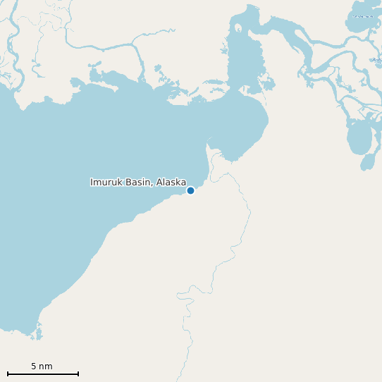 Map of Imuruk Basin, Alaska Tide Prediction Station