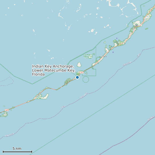 Map of Indian Key Anchorage, Lower Matecumbe Key, Florida Tide Prediction Station
