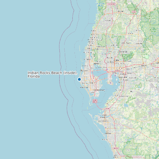 Map of Indian Rocks Beach (inside), Florida Tide Prediction Station