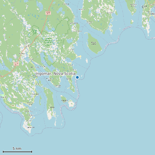 Map of Ingomar, Nova Scotia Tide Prediction Station