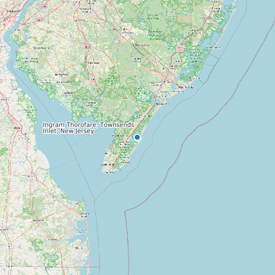 Map of Ingram Thorofare, Townsends Inlet, New Jersey Tide Prediction Station