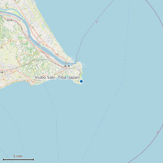 Map of Inubo Saki, Tiba, Japan Tide Prediction Station