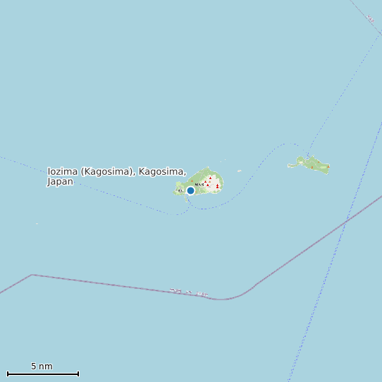 Map of Iozima (Kagosima), Kagosima, Japan Tide Prediction Station