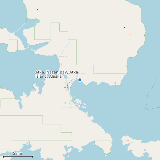 Map of Atka, Nazan Bay, Atka Island, Alaska Tide Prediction Station