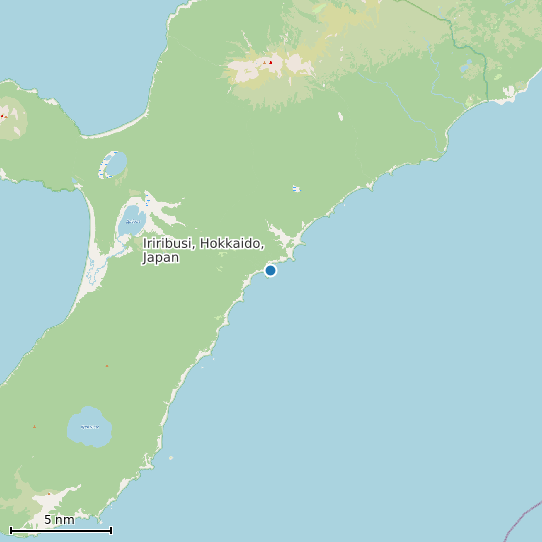 Map of Iriribusi, Hokkaido, Japan Tide Prediction Station