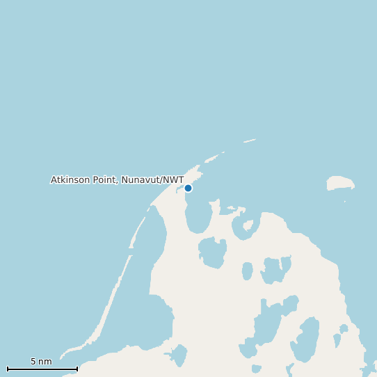 Map of Atkinson Point, Nunavut/NWT Tide Prediction Station