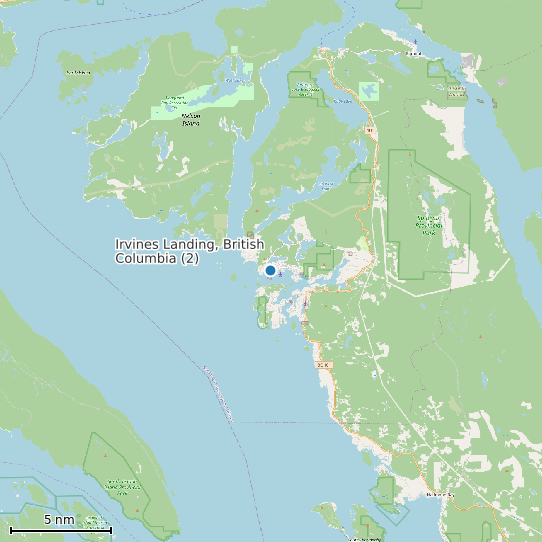 Map of Irvines Landing, British Columbia (2) Tide Prediction Station