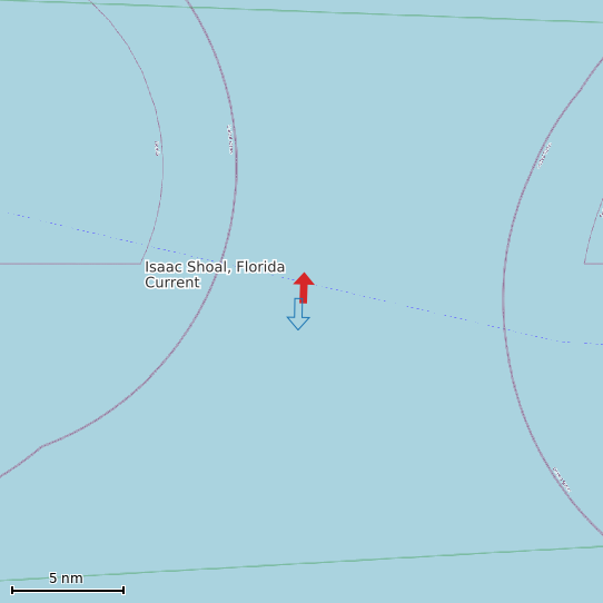 Map of Isaac Shoal, Florida Current Prediction Station