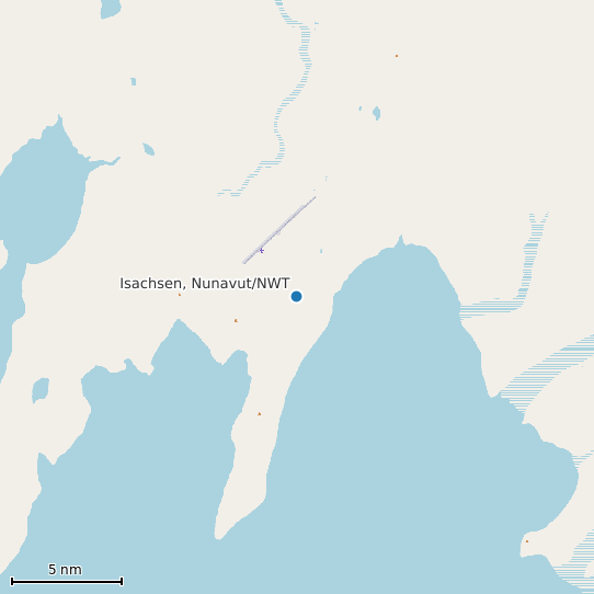 Map of Isachsen, Nunavut/NWT Tide Prediction Station