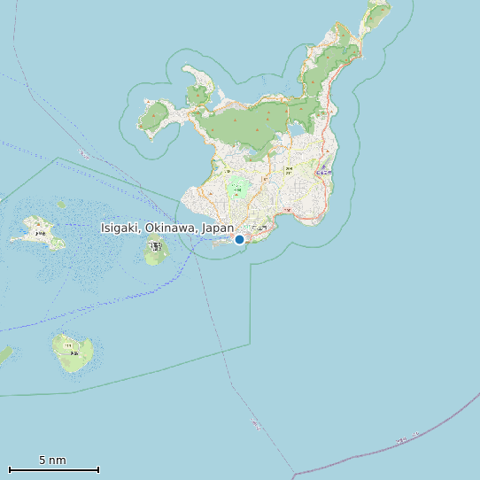 Map of Isigaki, Okinawa, Japan Tide Prediction Station
