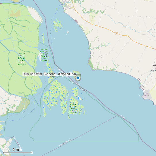 Map of Isla Martin Garcia, Argentina Tide Prediction Station