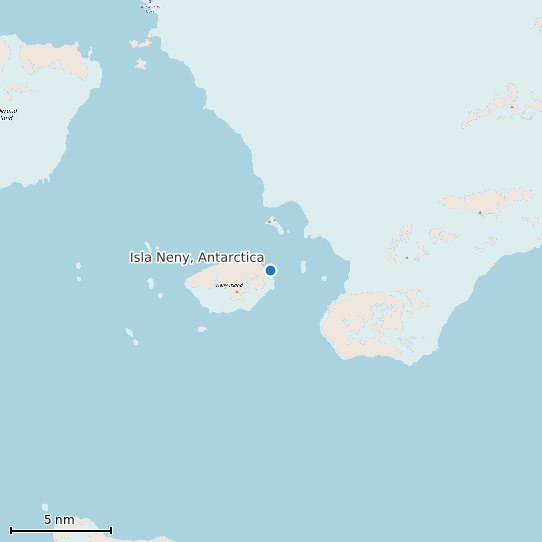 Map of Isla Neny, Antarctica Tide Prediction Station