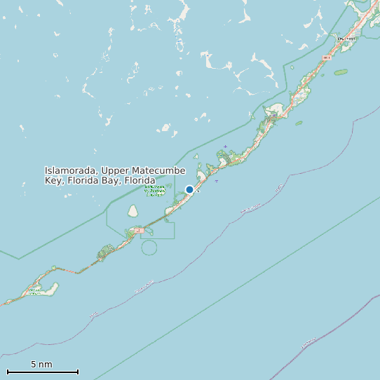 Map of Islamorada, Upper Matecumbe Key, Florida Bay, Florida Tide Prediction Station