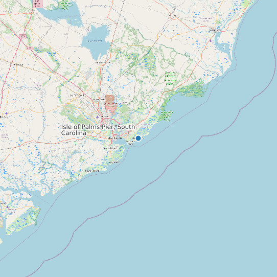Map of Isle of Palms Pier, South Carolina Tide Prediction Station