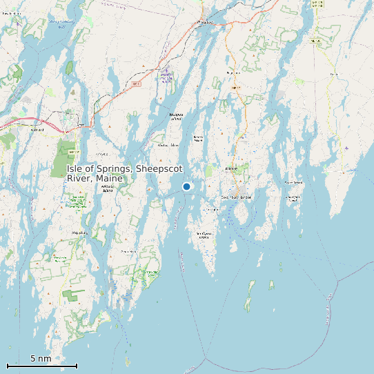 Map of Isle of Springs, Sheepscot River, Maine Tide Prediction Station