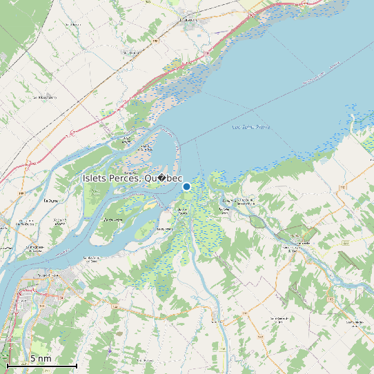 Map of Islets Perces, Qu�bec Tide Prediction Station