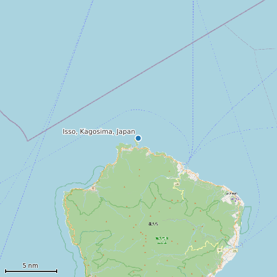 Map of Isso, Kagosima, Japan Tide Prediction Station