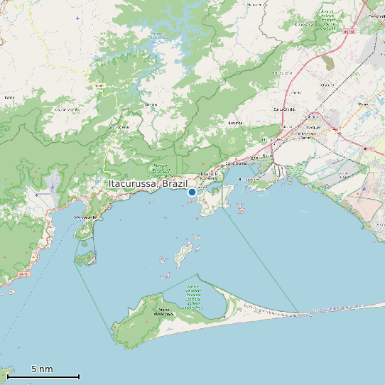 Map of Itacurussa, Brazil Tide Prediction Station