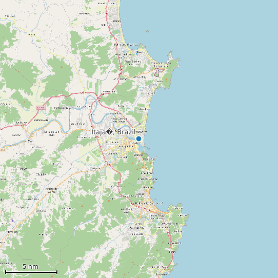 Map of Itaja�, Brazil Tide Prediction Station