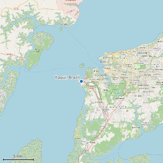Map of Itaqui, Brazil Tide Prediction Station