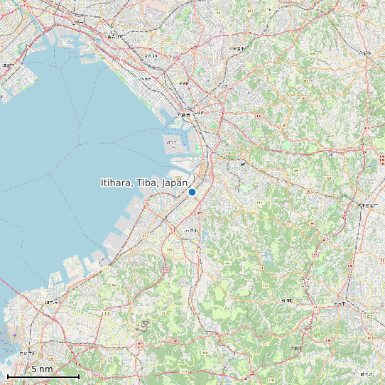 Map of Itihara, Tiba, Japan Tide Prediction Station