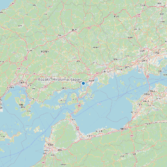 Itozaki, Hirosima, Japan map