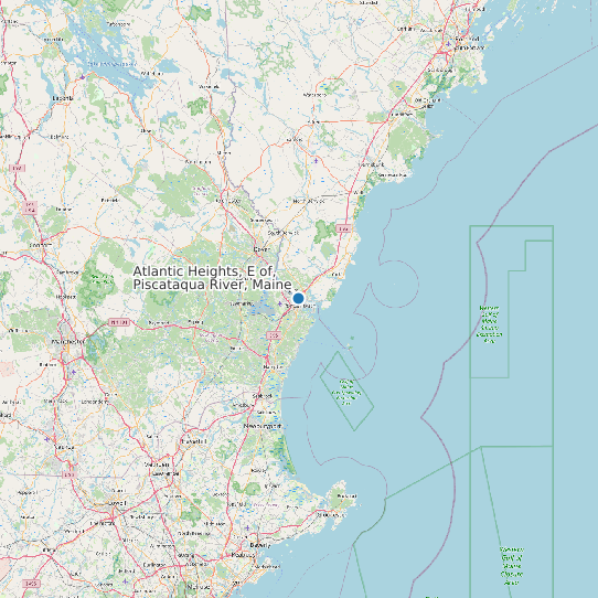Atlantic Heights, E of, Piscataqua River, Maine map