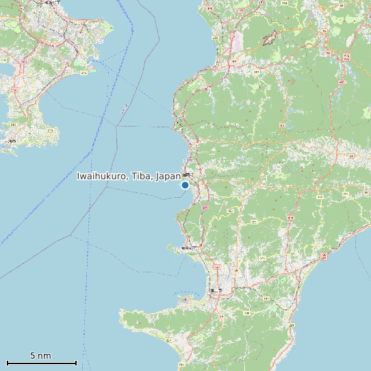 Map of Iwaihukuro, Tiba, Japan Tide Prediction Station