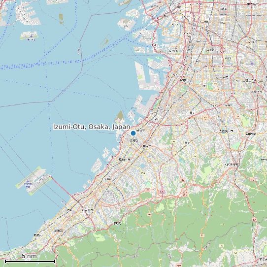 Map of Izumi-Otu, Osaka, Japan Tide Prediction Station