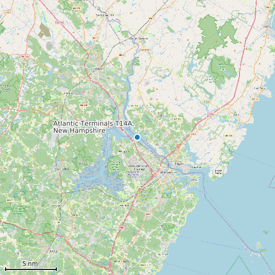 Map of Atlantic Terminals T14A, New Hampshire Tide Prediction Station