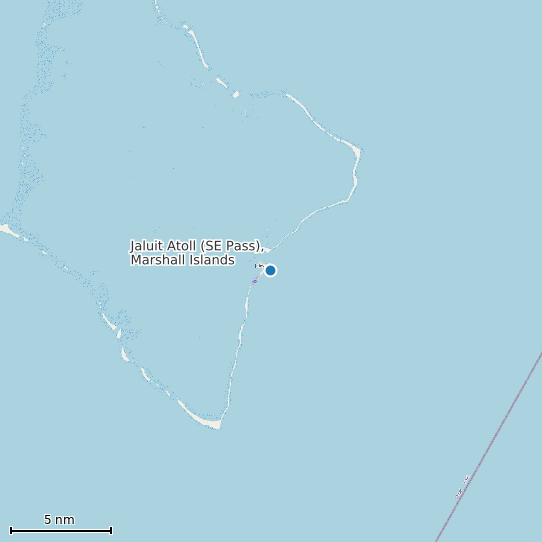 Map of Jaluit Atoll (SE Pass), Marshall Islands Tide Prediction Station