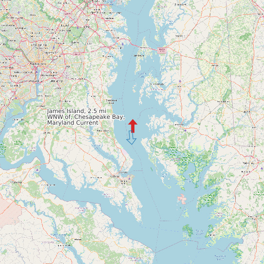 James Island, 2.5 mi WNW of, Chesapeake Bay, Maryland Current map