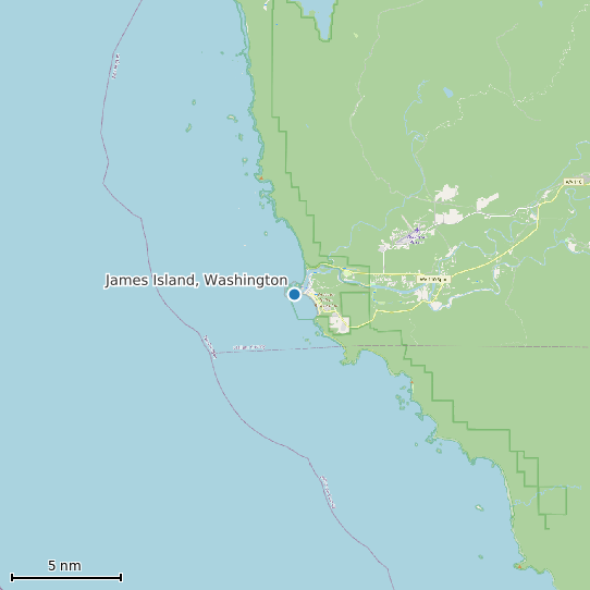Map of James Island, Washington Tide Prediction Station