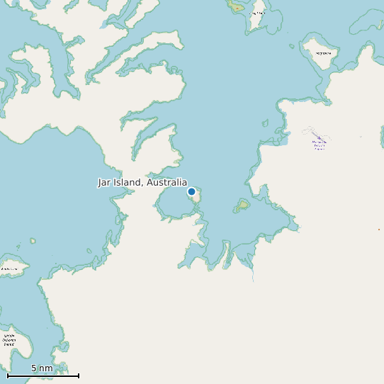 Map of Jar Island, Australia Tide Prediction Station