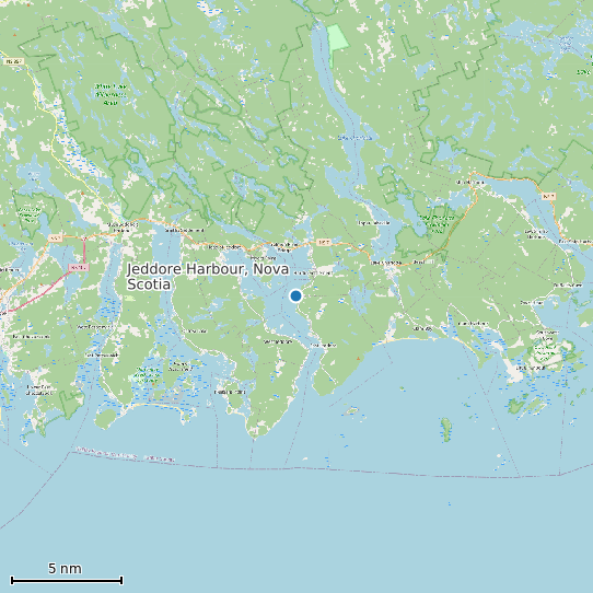 Map of Jeddore Harbour, Nova Scotia Tide Prediction Station