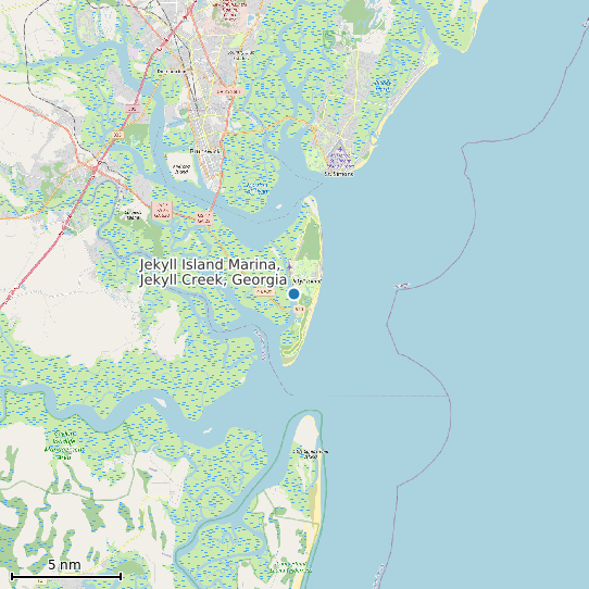 Map of Jekyll Island Marina, Jekyll Creek, Georgia Tide Prediction Station